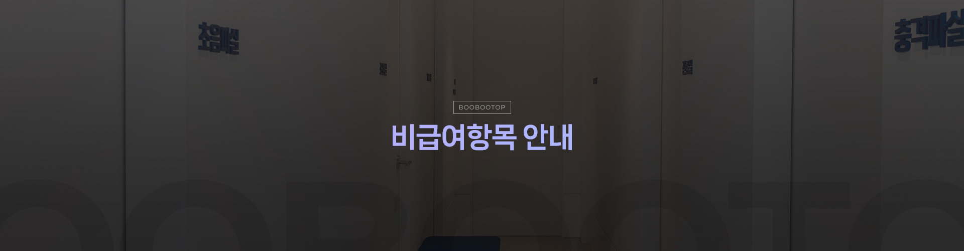 비급여항목안내 키비주얼